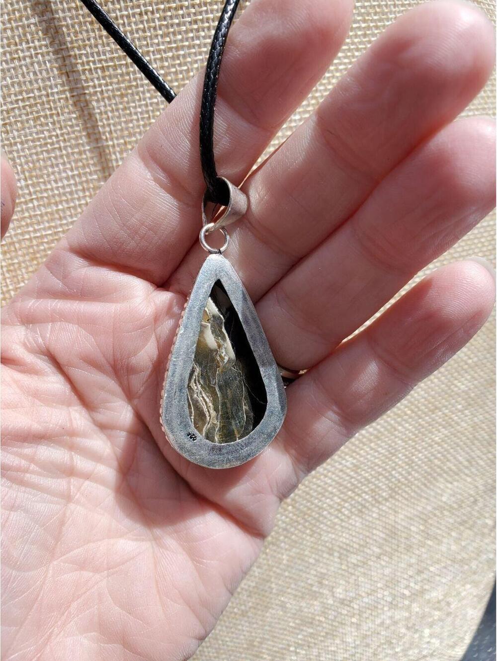 925 mother of pearl pendant - Picture 7 of 7